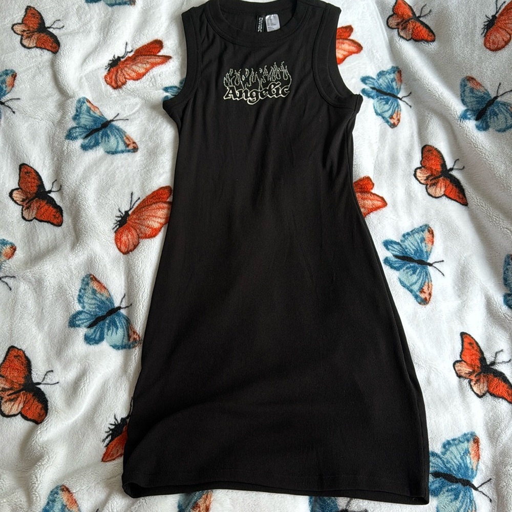 Black mini dress. Stretchy. From H&M